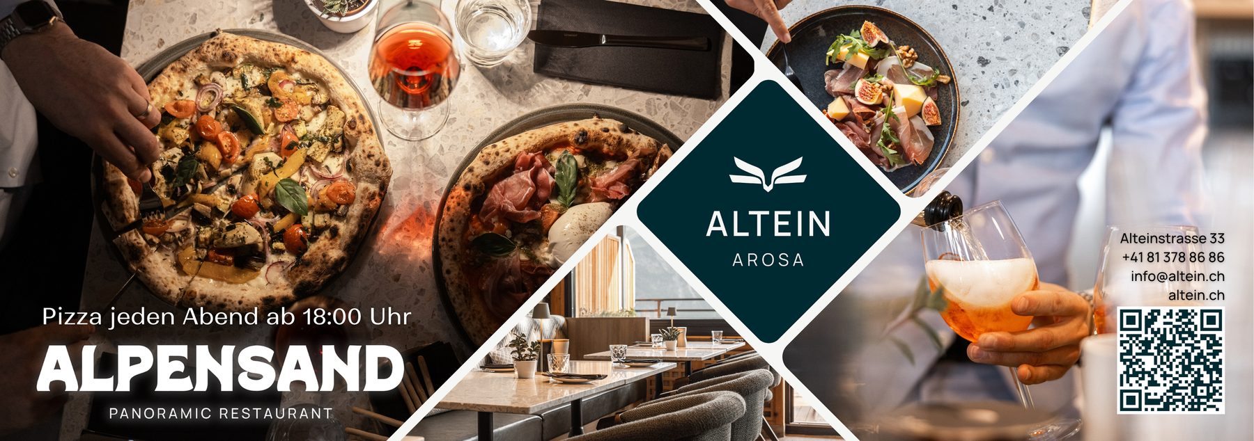 Alpensand Panoramic Restaurant wide-format banner ad