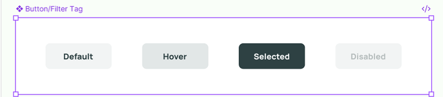 Filter tag component states