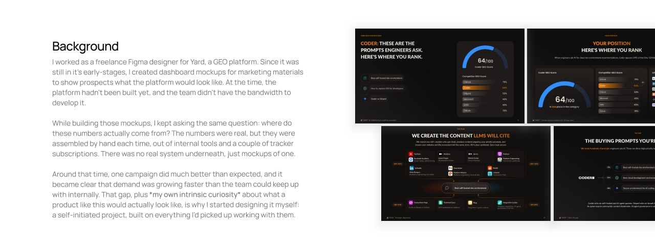 YardGEO case study, background