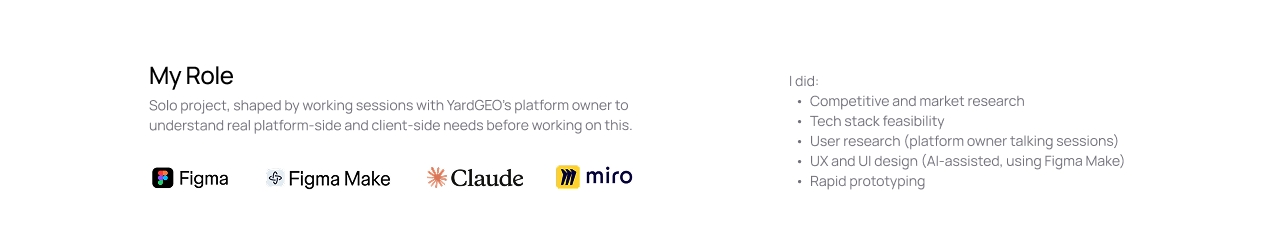 YardGEO case study, role